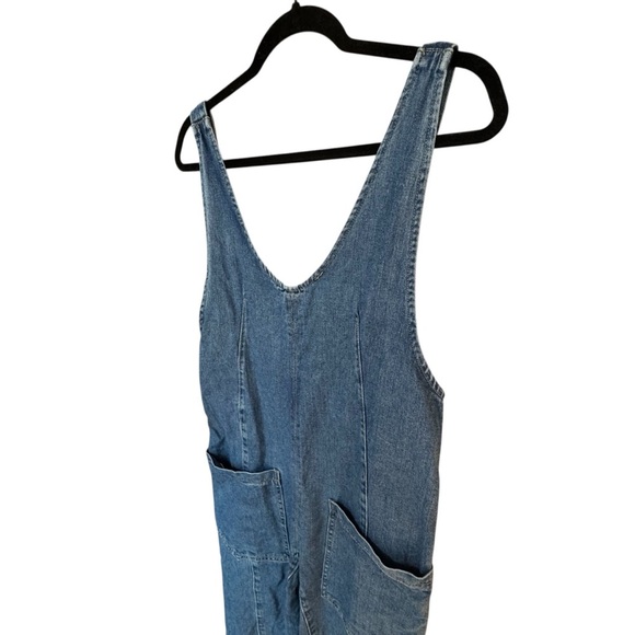 HG Denim High Roller Adjustable Jumpsuit Women's Blue Denim Overalls, Size S - Picture 2 of 13